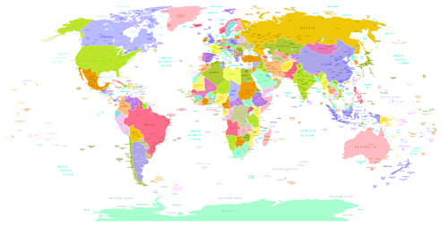 Vector world map design graphics set 04 world map world map   