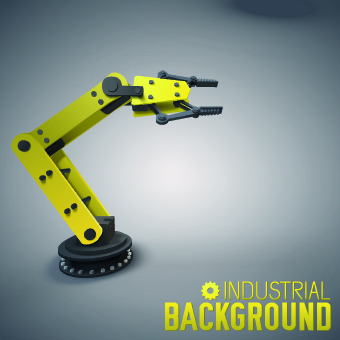 Vector robotic arm industrial background set 01 robotic arm robotic industrial arm   