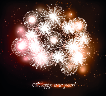 Beautiful Fireworks design vector background 05 Vector Background Fireworks beautiful background   