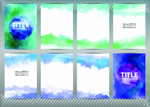 Best business flyers cover watercolor style vector 04 watercolor flyer cover business   