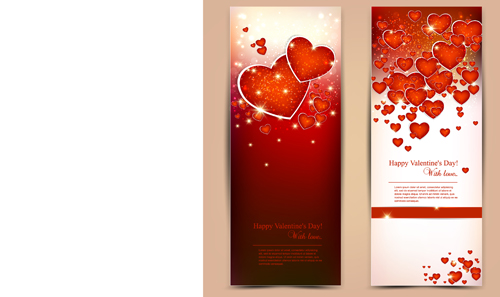 Red style Valentine cards design elements vector 09 Valentine style red elements element cards card   