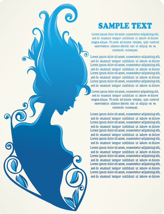 Beauty Silhouettes elements background vector 02 silhouettes silhouette elements element beauty   