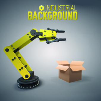 Vector robotic arm industrial background set 04 robotic arm robotic industrial background   