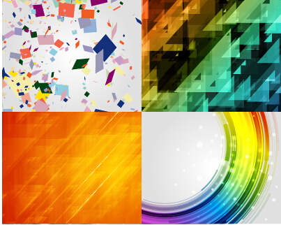 Colored abstract art background vectors set 19 colored background abstract art   