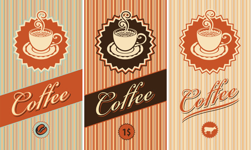 coffee cards design elements vector 04 elements element coffee cards card   