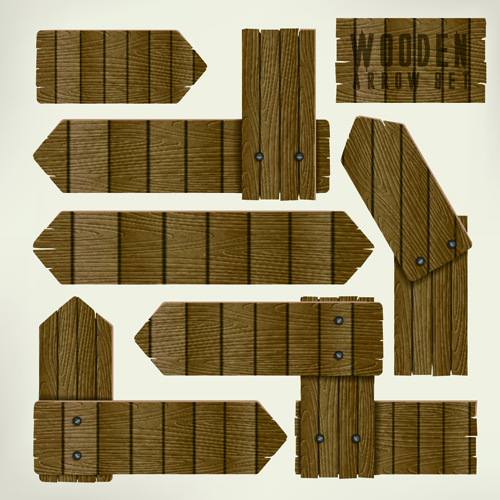 Wooden arrows creative vector material wooden material creative arrows   