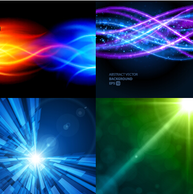 Colored abstract art background vectors set 07 colored background abstract art   