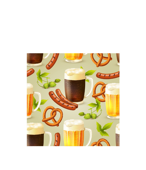 Oktoberfest elements pattern seamless vector seamless pattern Oktoberfest elements element   