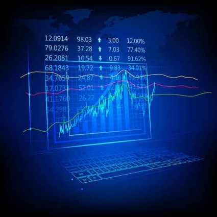 Financial infographics chart vector template information financial chart background   