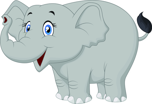 lovely cartoon elephant vector material 09 lovely elephant cartoon   