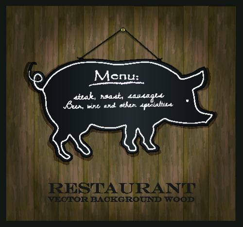 Blackboard restaurant menu on the wall vector 01 wall restaurant menu blackboard   