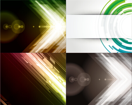 Colored abstract art background vectors set 18 colored background abstract art   