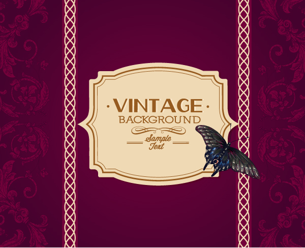 Elegant Vintage background set 08 vintage vector illustration illustration elegant background   