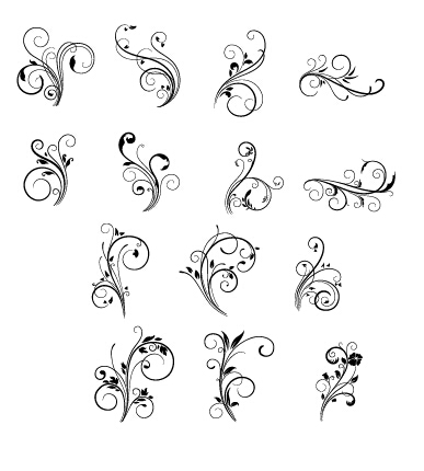 Floral swirls ornament vector swirls ornament floral   