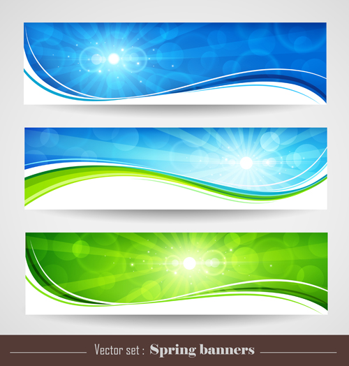 Sunlight with Nature Banners vector 01 sunlight nature banners banner   
