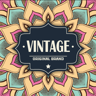 Vintage frame with ethnic pattern vector backgrounds 04 vintage pattern vector pattern ethnic backgrounds   