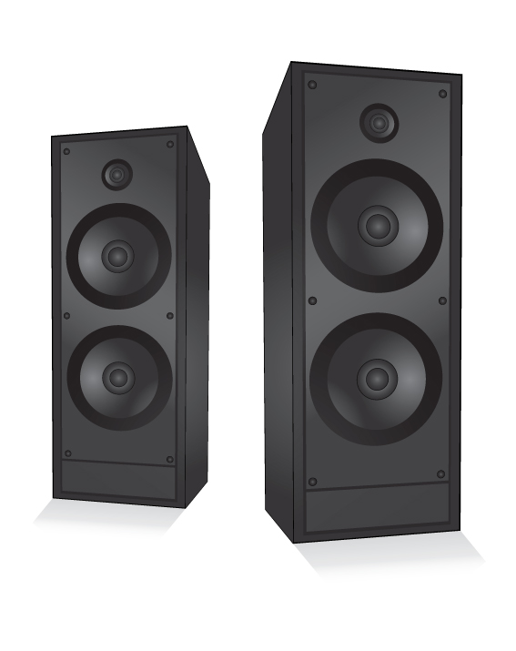 Different Speaker System design vector set 03 system speaker different   