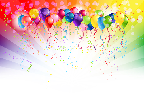 Shiny Color Balloons vector 02 Multicolour Colour balloons balloon   