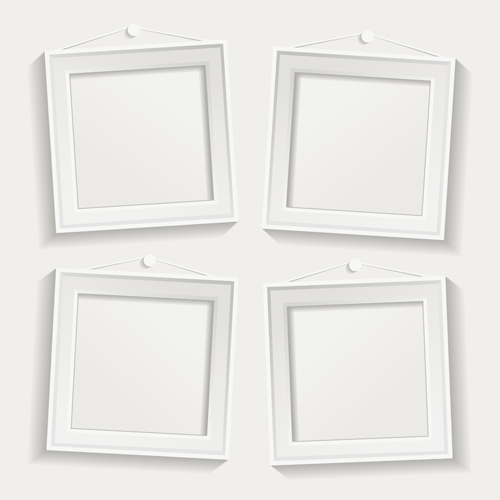 White frame on wall vector design 05 white wall frame design   