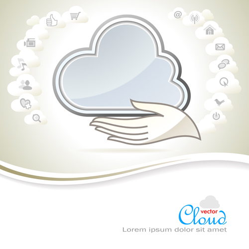 Business social template with cloud backgrounds 01 template social cloud background cloud business backgrounds background   