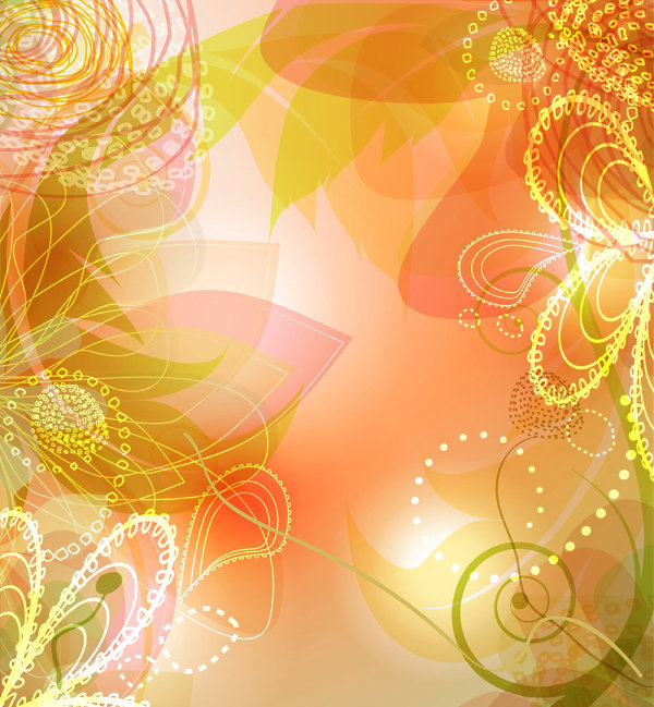 Vector background of Shiny floral art shiny floral   