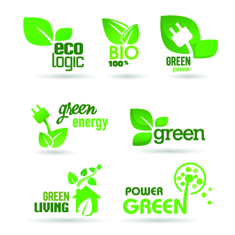 ECO labels and logos vector set 01 logos logo labels label eco   