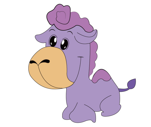 Cute purple camel vector purple cute camel   