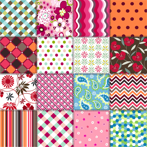 Beautiful fabric patterns vector material 03 vector material pattern fabric pattern fabric beautiful   