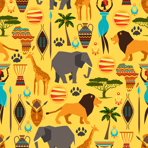 African style seamless vector pattern 02 vector pattern seamless pattern african   