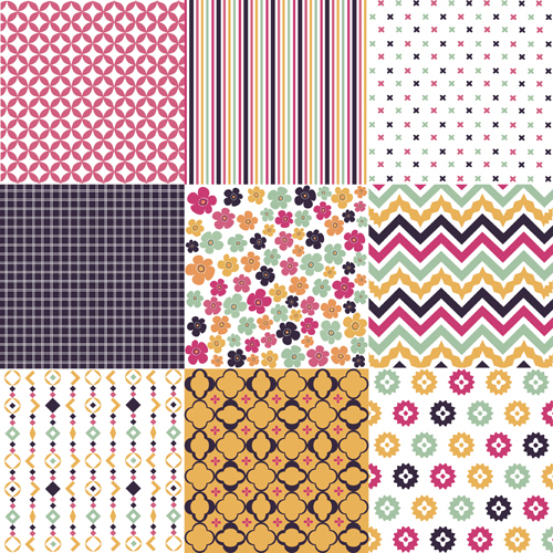 Beautiful fabric patterns vector material 05 vector material patterns pattern fabric pattern fabric beautiful   