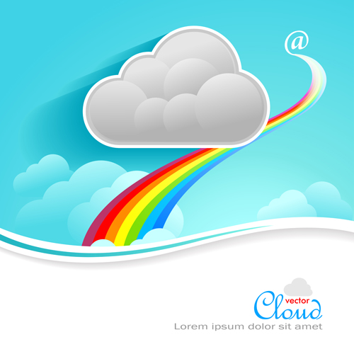 Business social template with cloud backgrounds 03 template social cloud background cloud business backgrounds background   