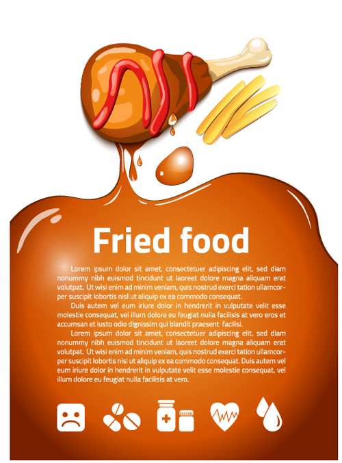 Modern fast food poster material vector 10 poster modern fast food   