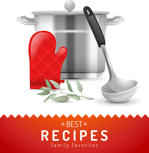 Creative recipes cover vector Recipes recipe creative cover   