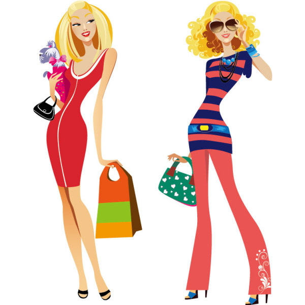 Stylish cartoon characters 15 vector stylish characters cartoon   