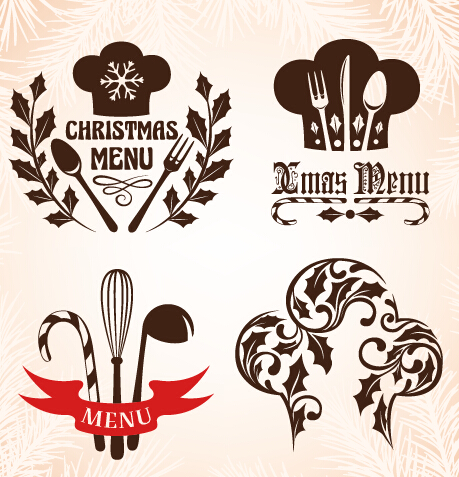 Christmas menu design elements vector set 08 menu elements christmas   