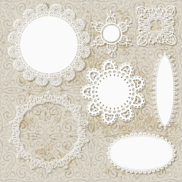 Hollow floral Ornaments and lace vector 01 ornaments ornament lace Hollow floral   