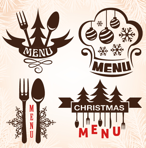 Christmas menu design elements vector set 06 menu elements christmas   