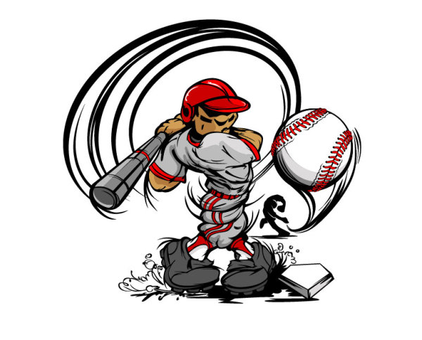 funny cartoon Baseball player vector 04 player funny design baseball   