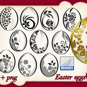 Easter Eggs Brushes photoshop eggs easter brushes   