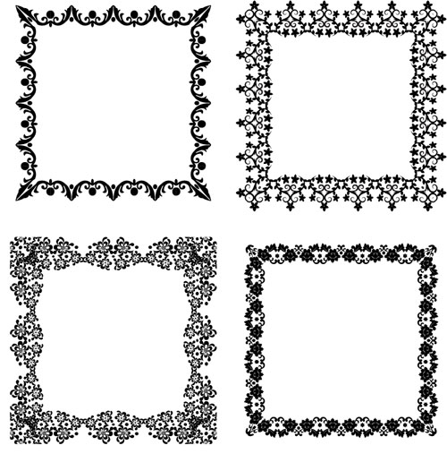 Smlpe floral frames vectors 02 frames floral   