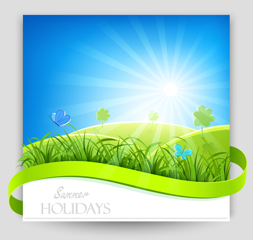 Sunlight with Nature Banners vector 02 sunlight nature banners banner   