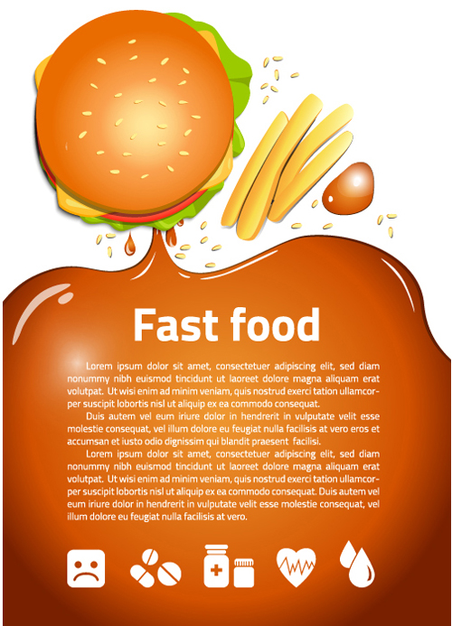 Modern fast food poster material vector 09 poster modern fast food   