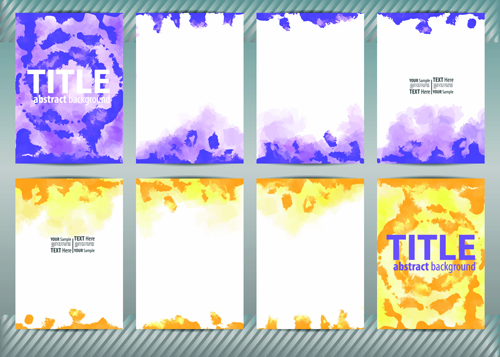 Best business flyers cover watercolor style vector 02 watercolor flyer cover business   