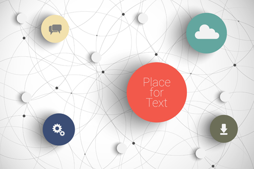 Place network infographics template vectors 01 template vector Place network infographics   