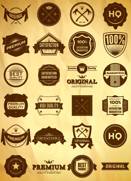 free vector vintage Label Set 02 vintage label   