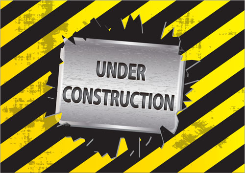 Construction warning sign vectors background 06 warning sign construction background   