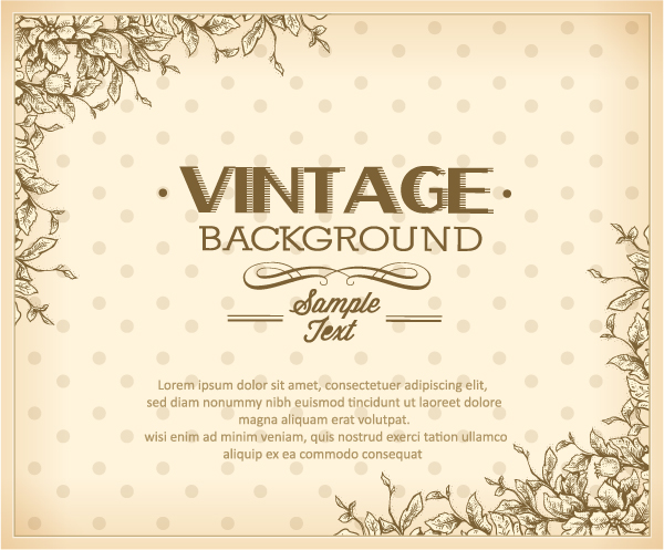 Elegant Vintage background set 06 vintage vector illustration illustration elegant background   