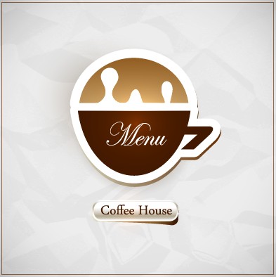 Coffee house menu cover vector 04 menu house cover Coffee house coffee   
