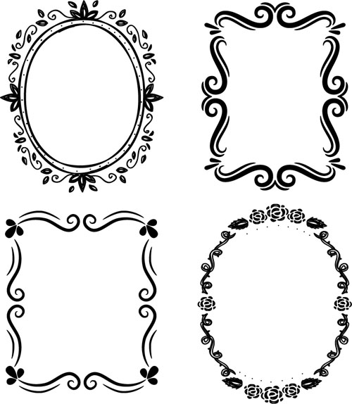 Smlpe floral frames vectors 03 frames floral   