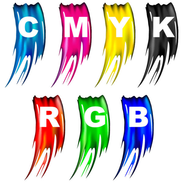 Set of RGB color elements vector 04 rgb elements element color   